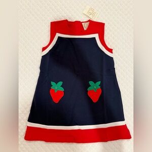 The Beaufort Bonnet Company / TBBC Ramsey Retro Strawberry Jumper Dress NWT sz 6